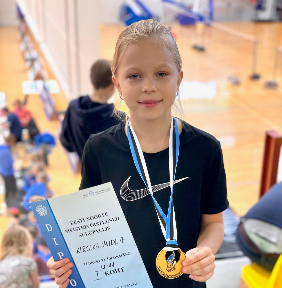 Kõige nooremate tüdrukute vanusegrupis (U11) saavutas Viimsi Sulgpalliklubi õpilane Kirsika Vaidla suurepärase tulemuse, tulles Eesti meistriks.